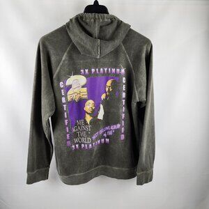 2Pac Hoodie Mens Large Green/Gray 2Pac Tupac 3x Platinum Me Against The World